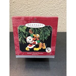 Hallmark Keepsake Ornament~Mickey's‎ Favorite Reindee ~1998~NIB